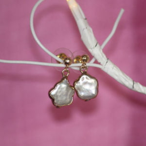 Keshi Drop Pearl Indented Posts