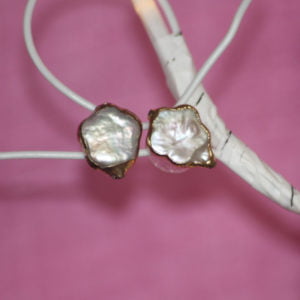 Keshi Pearl Stud Earrings