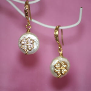 Baroque Pearl Drop ‘Clover’ Earrings