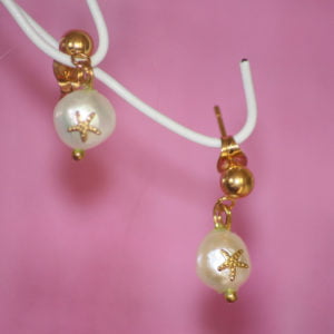 Small Baroque Pearl Drop ‘Starfish’ Earrings