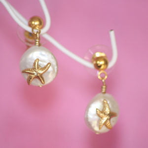 Baroque Pearl Drop ‘Starfish’ Earrings